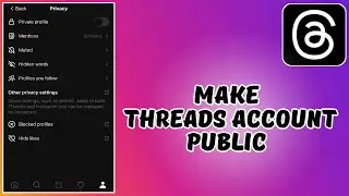 How to Make Threads Account Public