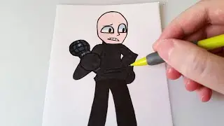 Drawing of Eteled from Friday Night Funkin Mod