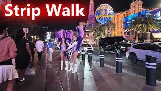 Las Vegas center Strip walk Friday night