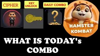 HAMSTER KOMBAT KEY, COMBO & CIPHER UNLOCKED FOR TODAY.#hamsterkombat #crypto #update #fyp #subscribe