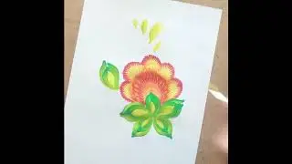 Мастер класс по петриковской росписи. Цветок. Drawing lessons. Folk hand-painted. Draw flower