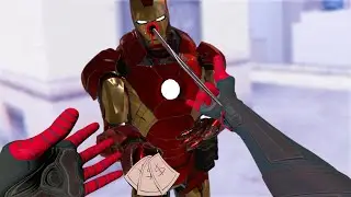 Homem-aranha APRENDE a usar seus PODERES com o HOMEM DE FERRO no Boneworks 2