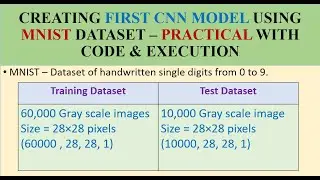 TOPIC 27 - HOW TO CREATE YOUR OWN CNN USING MNIST DATASET
