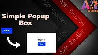 Create Simple Popup Button Using CSS Animation | A2R Solution