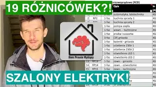 Plan rozdzielnicy smart home! 19 RCD?! Bez różnicówek 3-fazowych? Elektryka robiona samemu.