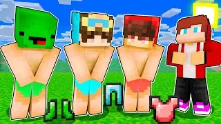 JJ Took Off  Mikey and Cash and Nico Clothes Prank Funny Story in Minecraft - Maizen