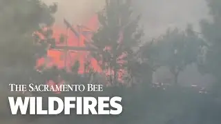See Mill Fire Burn Close To Homes In Northern California