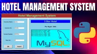 Python Projects: Tkinter GUI Hotel Management System with Mysql Tutorial