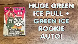 LOADED BOX! HUGE GREEN ICE PULL + ROOKIE AUTO! 2020-21 Panini Mosaic Fanatics GREEN ICE Blaster Box!