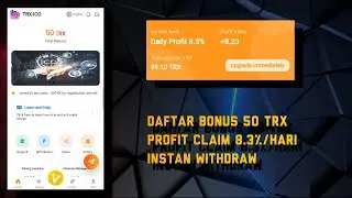 Passive Income Profit 8.30%/Hari‼️ | Website Penghasil TRX Terlegit Withdraw Tiap Hari