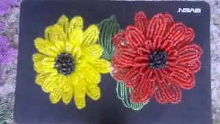 Герберы из бисера. Мастер - класс. Бисероплетение.