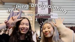 thrifting and painting ✨ ft. cup of jasmien