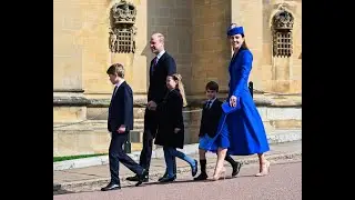 Princess Charlotte & her family attended the Easter Service at St George's Chapel at Windsor Castle