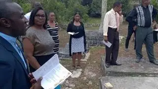The Pastor Came With Us to the Grave site, in Claremount, St. Ann