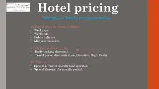Hotel pricing / Examples of hotel’s pricing strategies part 4