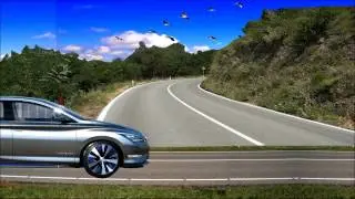 Animated Clip Using After Effects of Car Driving