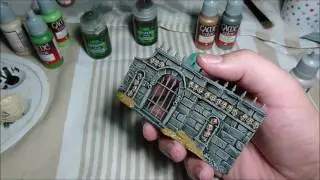 How to paint a Warcry Corpsewrack Mausoleum/ Sigmarite Mausoleum / Garden of Morr : Walls