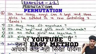In how many ways can 4 boys and 3 girls be seated in a row containing 7 seats ||  Permutation