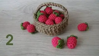 КОРЗИНКА с ягодами МАЛИНЫ часть 2/2