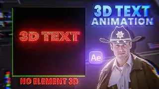 3D TEXT WITHOUT ELEMENT 3D | BCC | AFTER EFFECTs