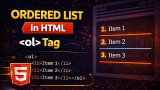 Order List in HTML | Order List with Attributes | HTML Tutorial for beginners | 