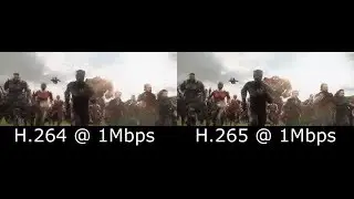 H.264 vs H.265 comparison (1080p)