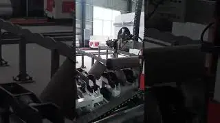 round pipe beveling machine test before delivery #laserpipecuttingmachine #pipecutter