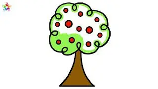 How to draw a easy tree. Easy tree drawing for kids and toddlers..
