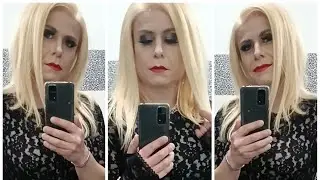 Crossdresser in formal evening dress (ball gown)