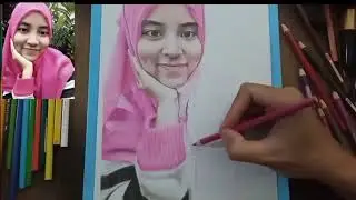 Menggambar Wajah Mba Shelviana - PART 2 ( Bagian Hijab-Selesai )