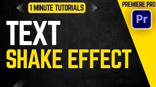 How To Add Text Shake Effect In Premiere Pro 2025 | Adobe Tutorials