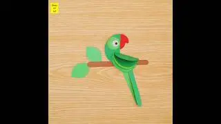 Paper Green Parrot 🦜 | Paper Bird | Shorts | Ytshorts | Diary Of Art