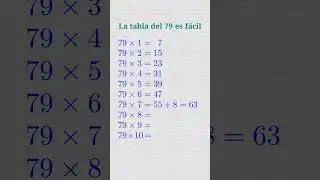 Tabla del 79.