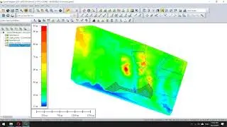 global mapper calculate volume between surface within specific area