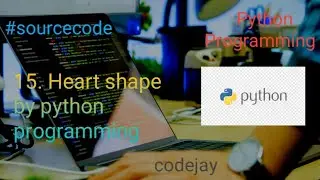 15.  Heart shape by python programming