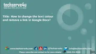 19 How to change text colour and remove link in Google Docs