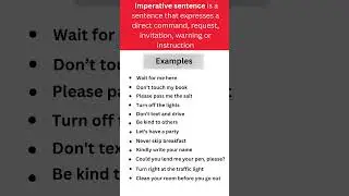 Imperative Sentence #shorts #english