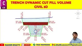 Trench Dynamic Cut Fill Volume in Civil 3d (DEMO)