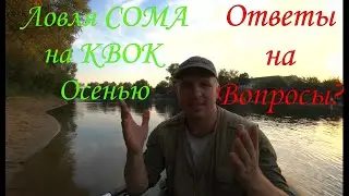Catching catfish with a kwok in autumn! Answers to questions. 