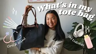 what's in my tote bag // uni + hospital essentials! (2023)