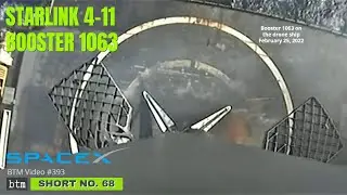 SpaceX Starlink 4-11 Launch in Six Minutes, Booster 1063 Landing | February 25, 2022 | S68