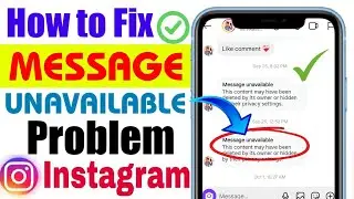 Message unavailable problem Instagram | How to fixed Instagram messages unavailable problem 