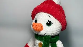 Большой снеговик, котики колобки #вязание #вязаниекрючком