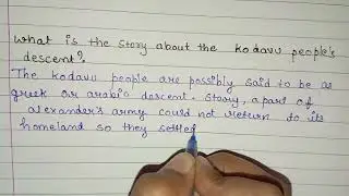 what is the story about the kodavu people's descent?