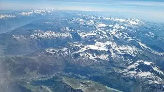Italian alps as seen while returning from Turin, Italy to Dublin, Ireland.