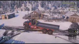 SnowRunner. Прохождение. 113 часть. Амур. Река Урска. Фуры летят.