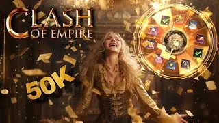 CLASH OF EMPIRE ROLETA DA SORTE PEGANDO 50K DE OURO ( lucky roulette getting 50k gold )