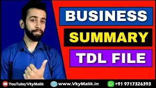 Business Summary TDL File in Tally Prime | Tally Prime All TDL Free Download | Free TDL Files