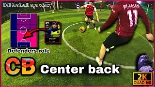 DJI footballer,Center back Footballer eye view CB (futsal eye view) #superviewfootball