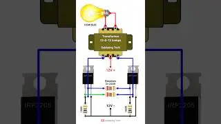 How to make 12V DC to 220V AC | 12V to 220V inverter #12vto220v #inverter